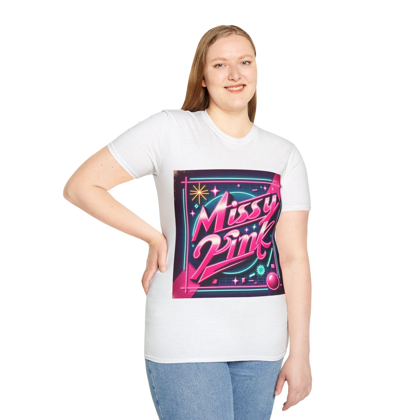 Missy Pink Retro Star T-Shirt