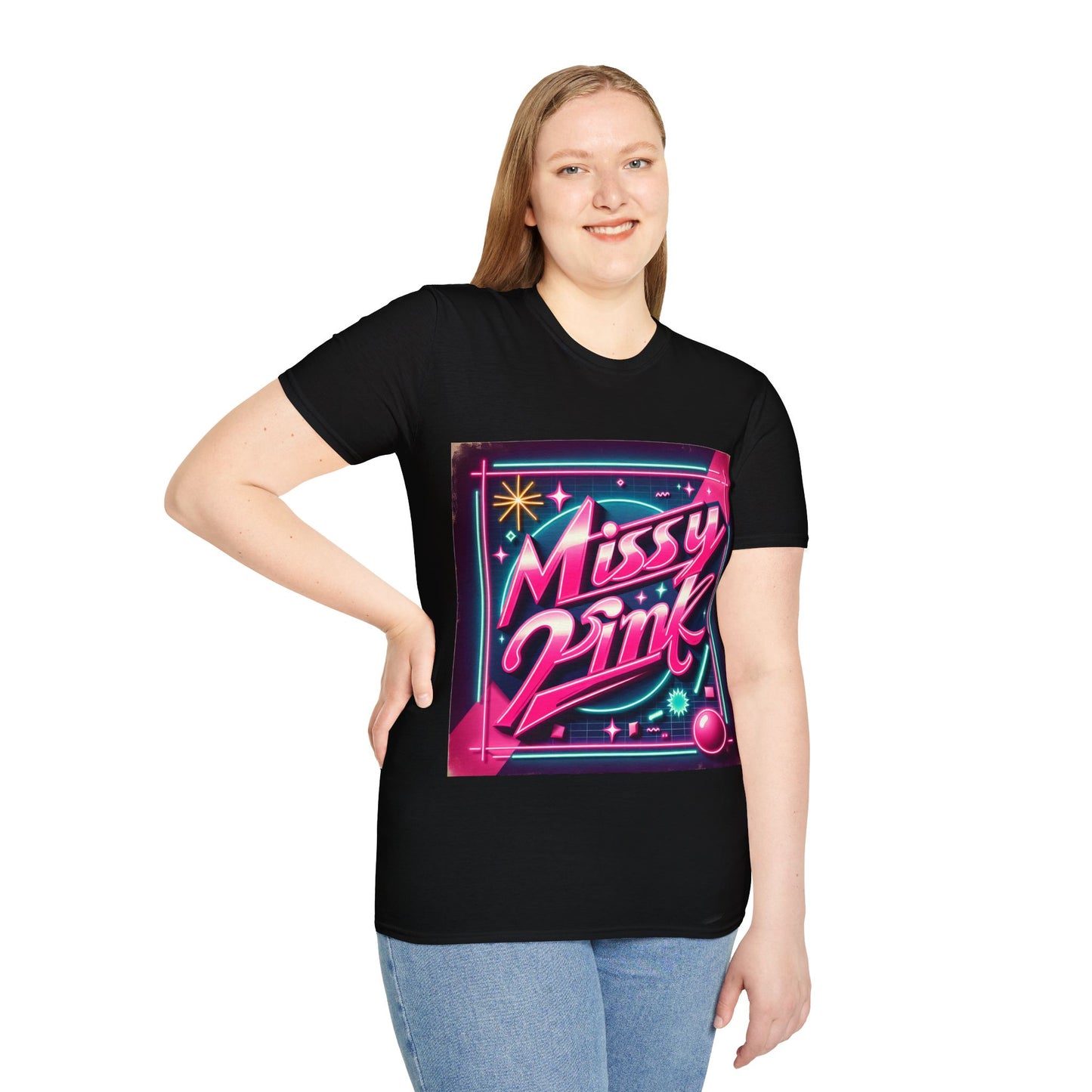 Missy Pink Retro Star T-Shirt