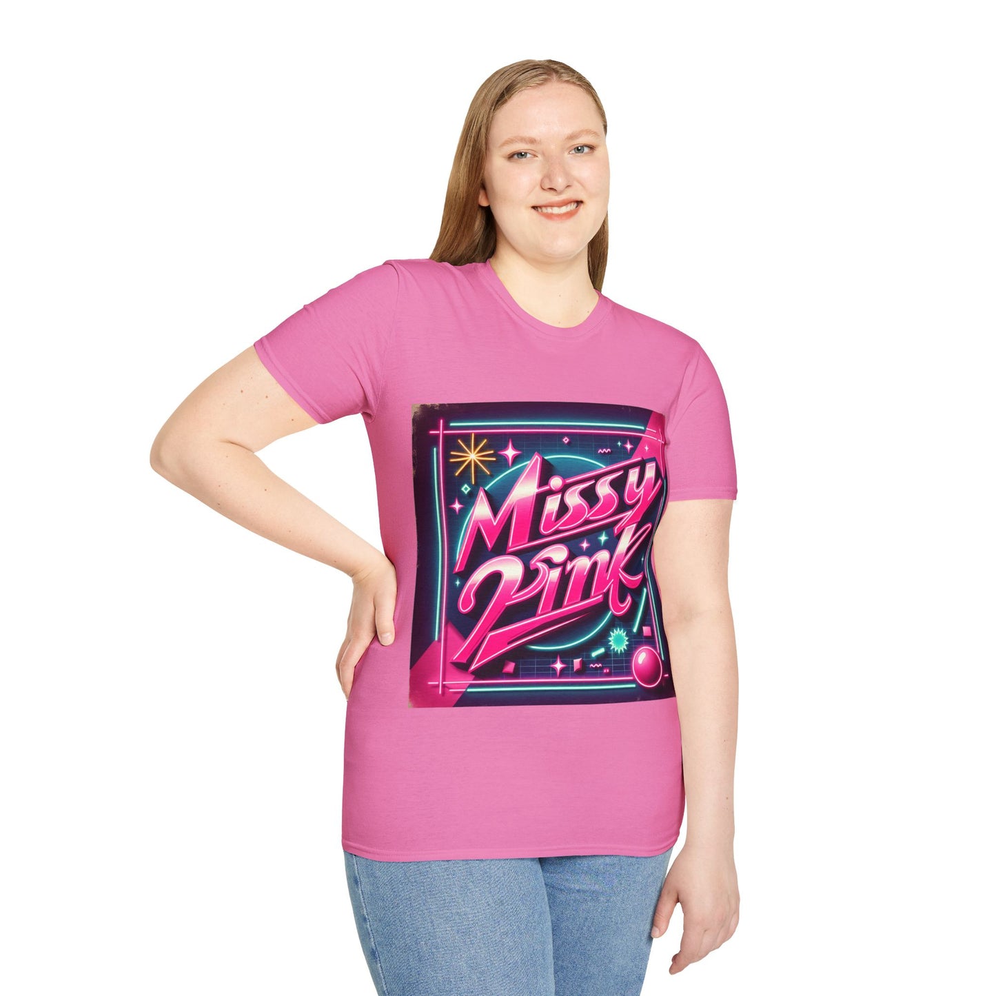 Missy Pink Retro Star T-Shirt