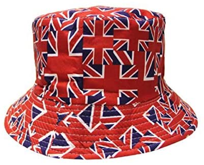 Union Jack Flag Red Bucket Hat