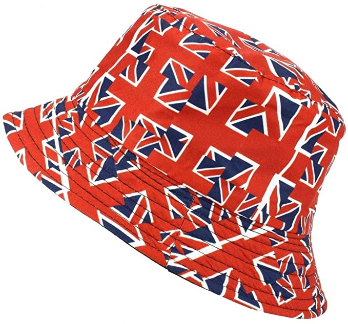 Union Jack Flag Red Bucket Hat