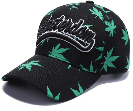 Amsterdam Maple Weed Leaf Cap Unisex
