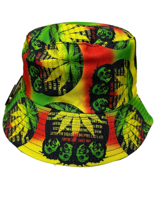 Bob Marley Leaf Rasta Bucket Hat