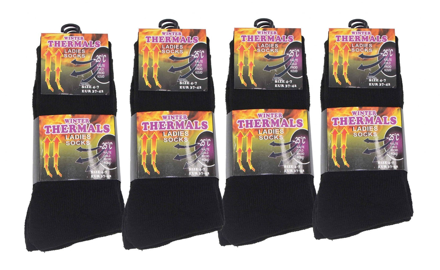 Black Thermal Socks for Hiking Boot Socks | Missy PInk