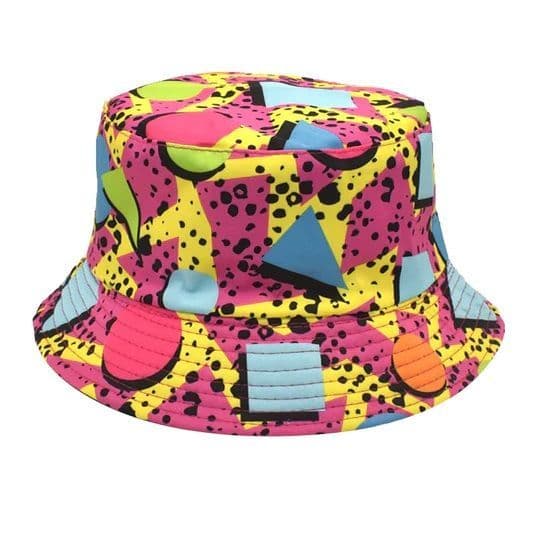 Pink Multi Shapes Bucket Hat