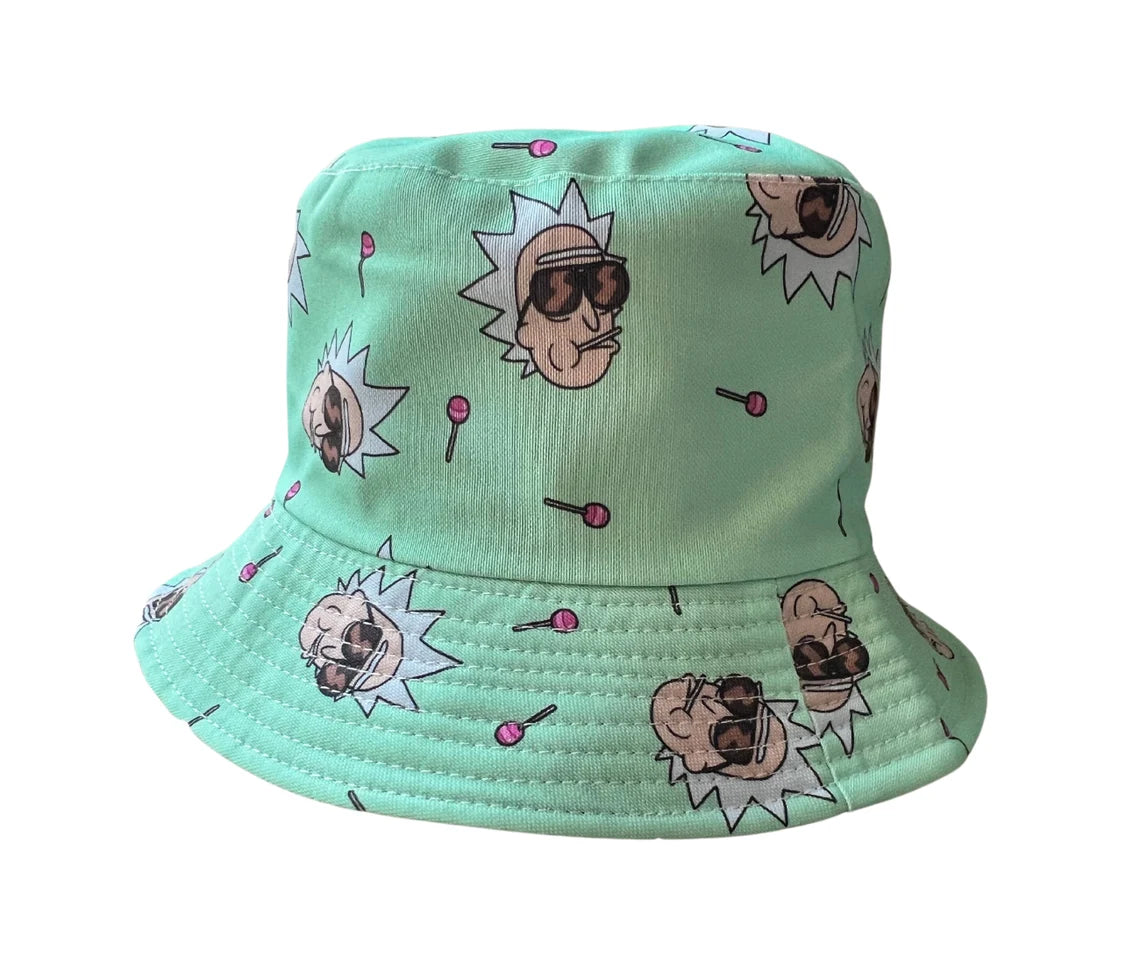 Rick Sanchez Cartoon Design Bucket Hat