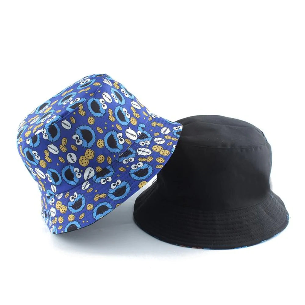 Reversible Muppets Design Blue Bucket Hat