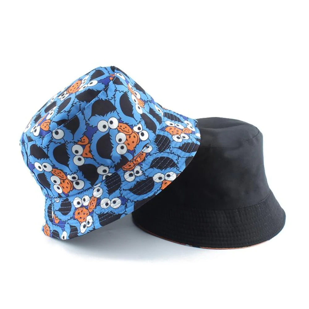 Reversible Muppets Design Blue Bucket Hat