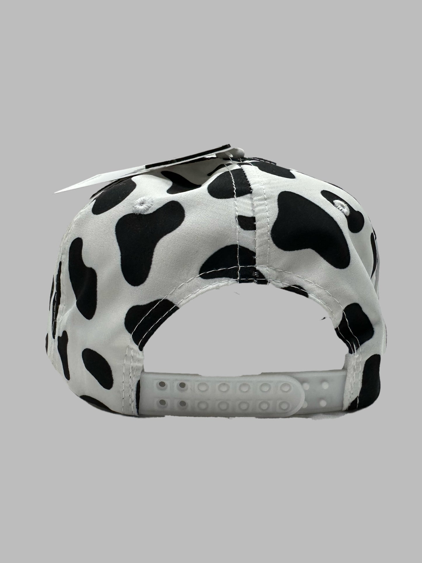 White Black Cow Pattern Summer Cap Adjustable