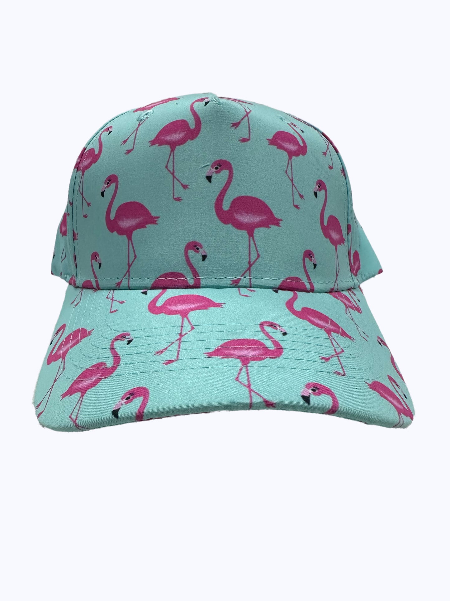 Aqua Island Colour Flamingo Pattern Summer Cap Adjustable