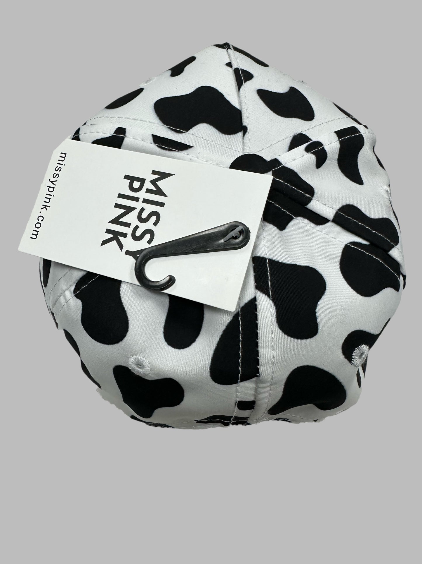 White Black Cow Pattern Summer Cap Adjustable