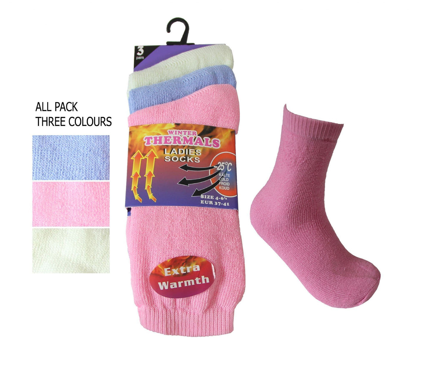 Missy Pink - Thermal Socks for Hiking Boot Socks