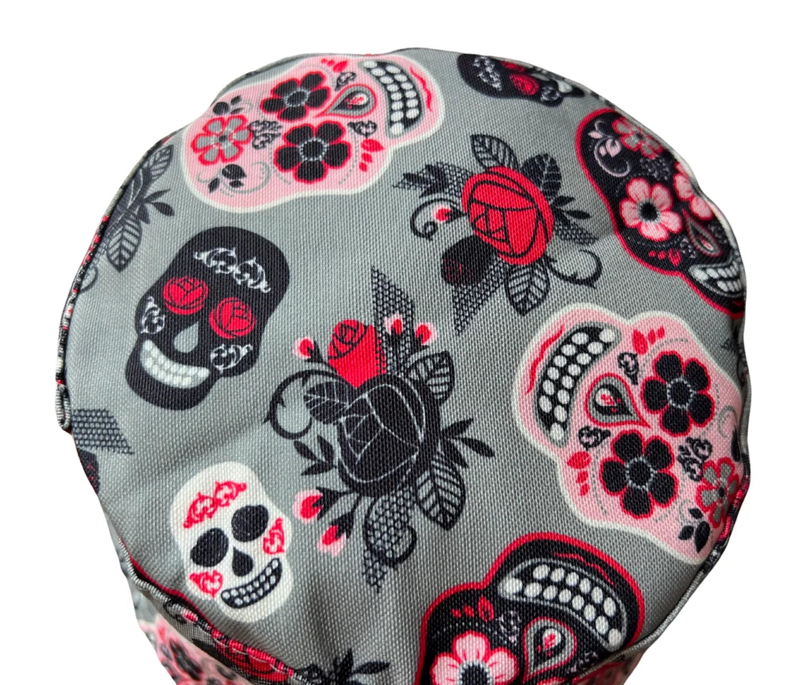 Skulls and Flower Bucket Hat